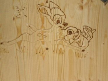 wooden cradle