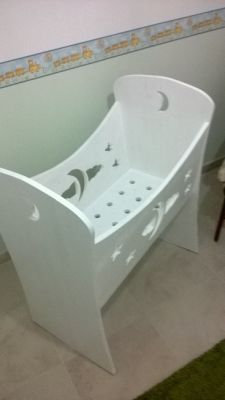 wooden cradle