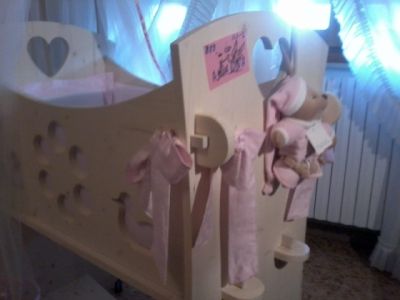 wooden cradle