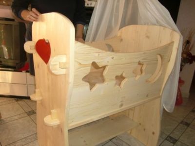 wooden cradle