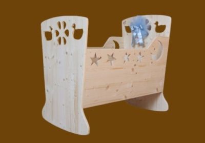 wooden cradle