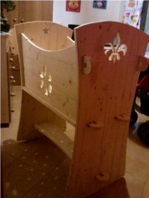wooden cradle