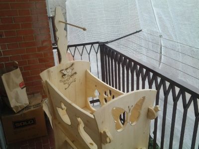 wooden cradle