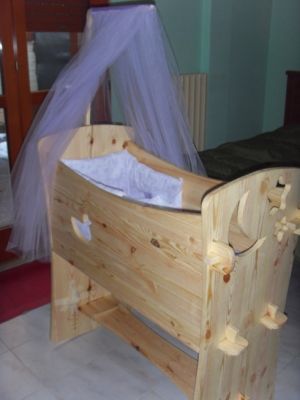 wooden cradle