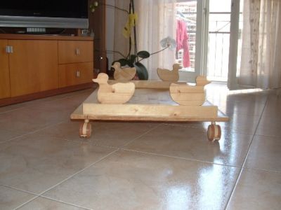 wooden cradle