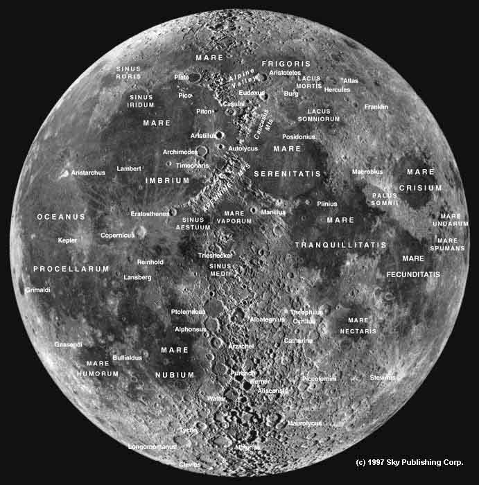 mappa della luna